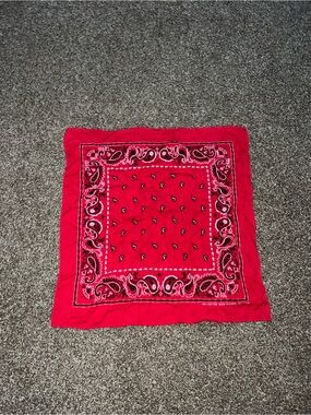 Elephant Vintage OG Red White Black Paisley Bandana Scarf